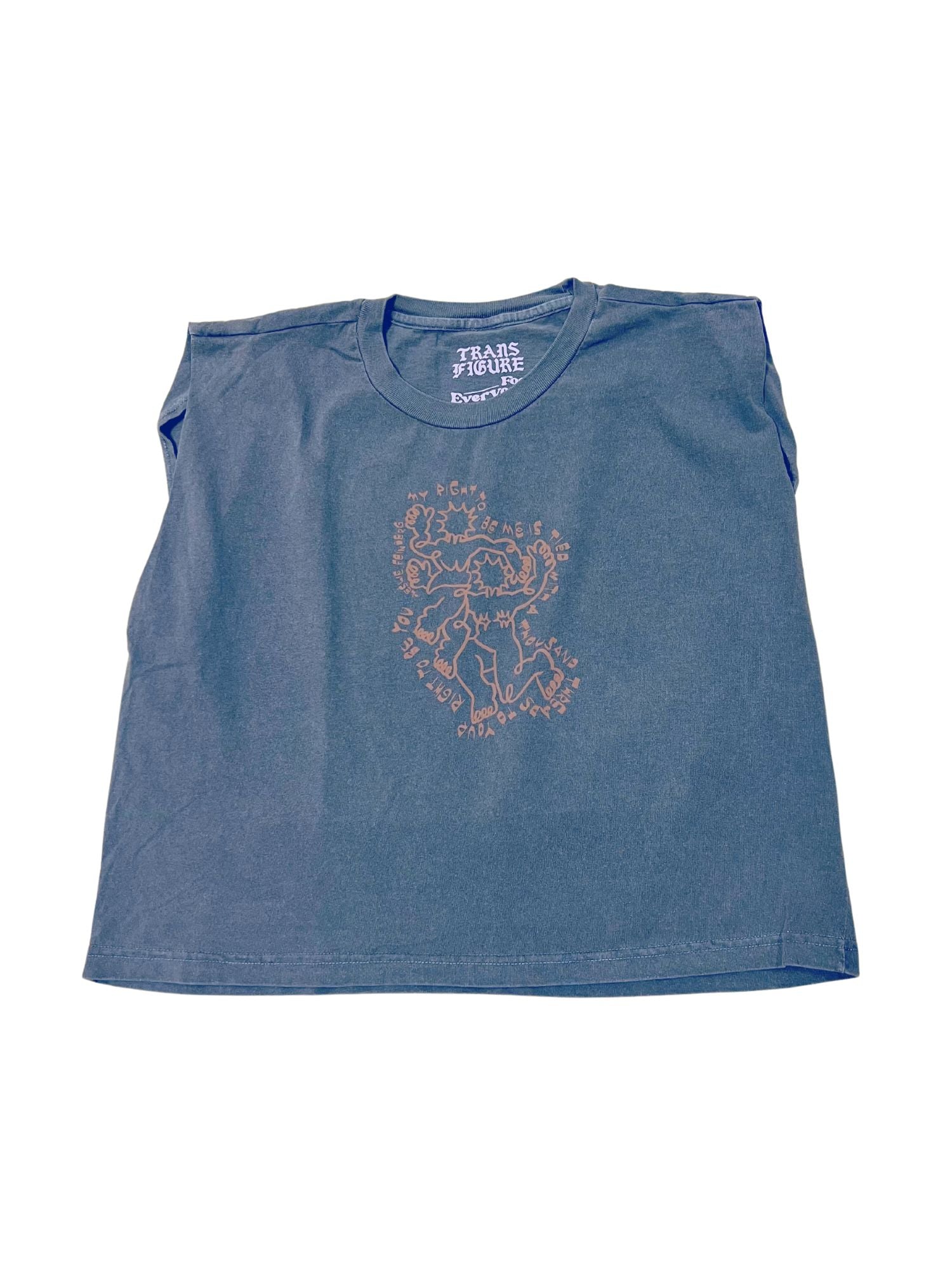 "Your Right to Be You" Transfigure Collab Boxy Cropped Muscle Tank