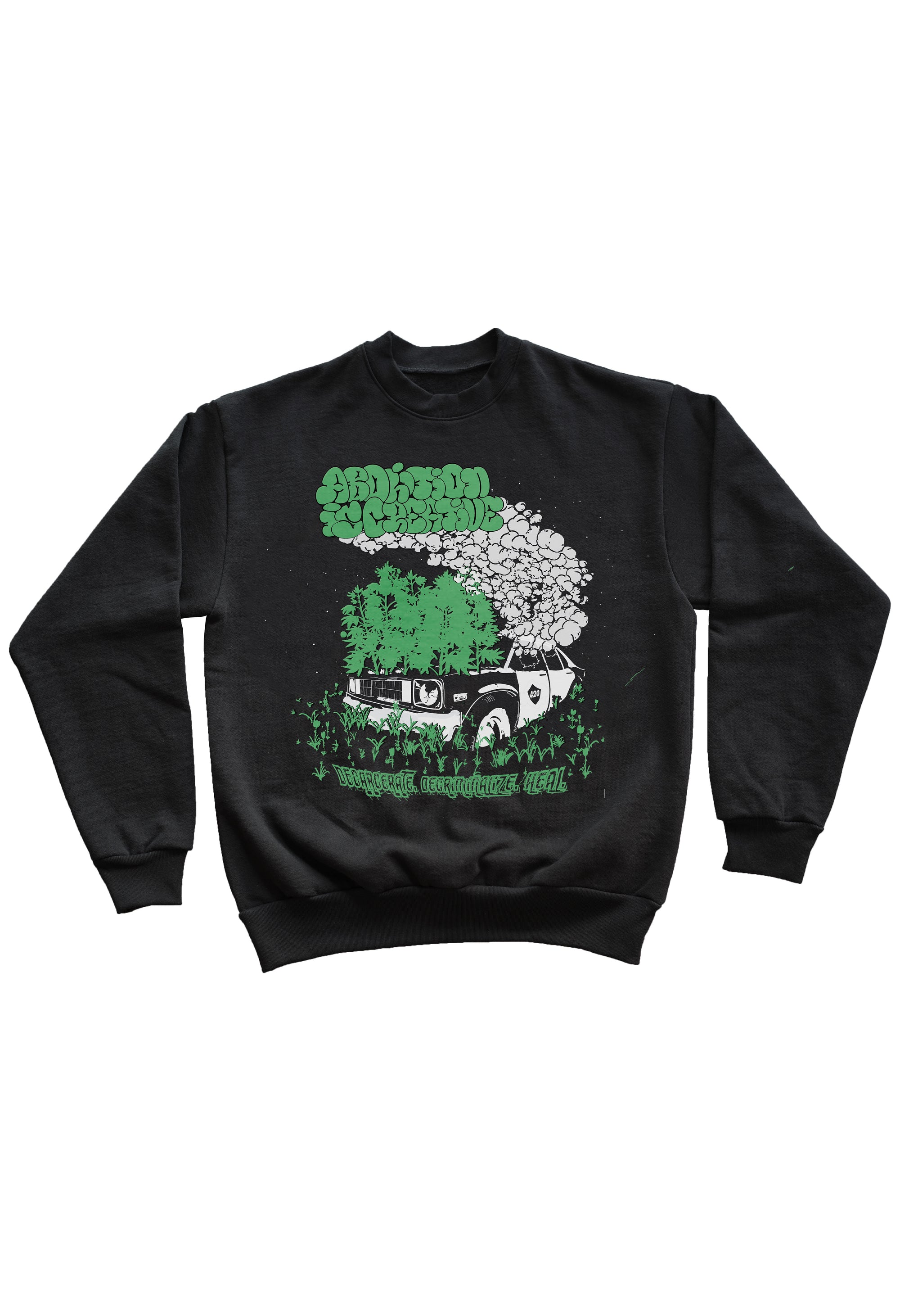 Abolition is Creative: Midnight 420 Edition Recycled Crewneck