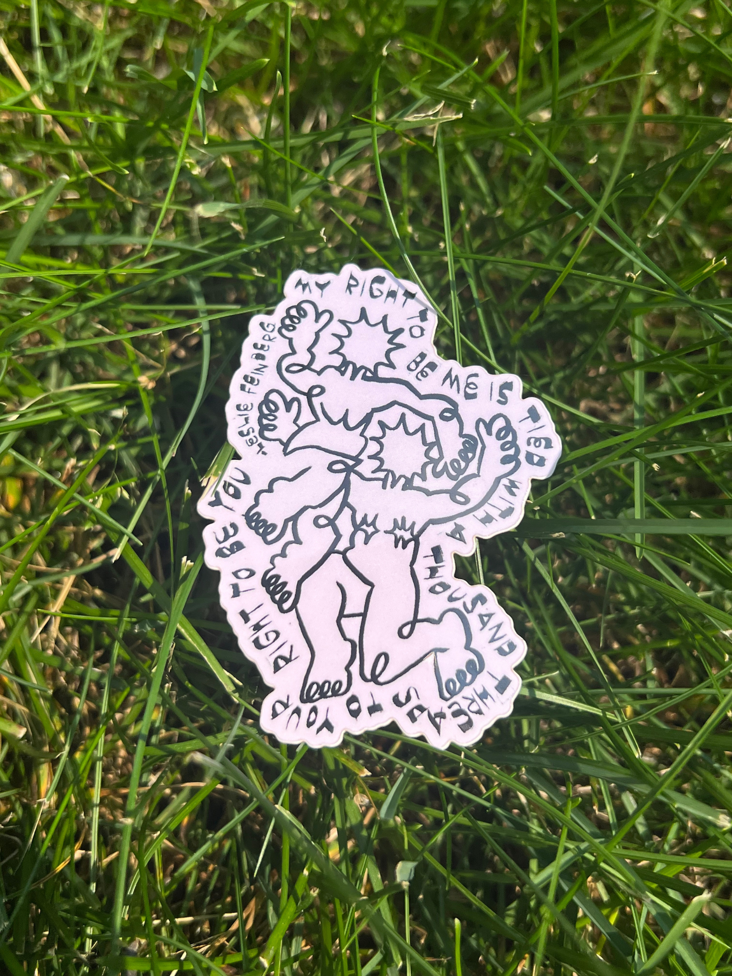 "Your Right to Be You" Transfigure Collab Pride Sticker