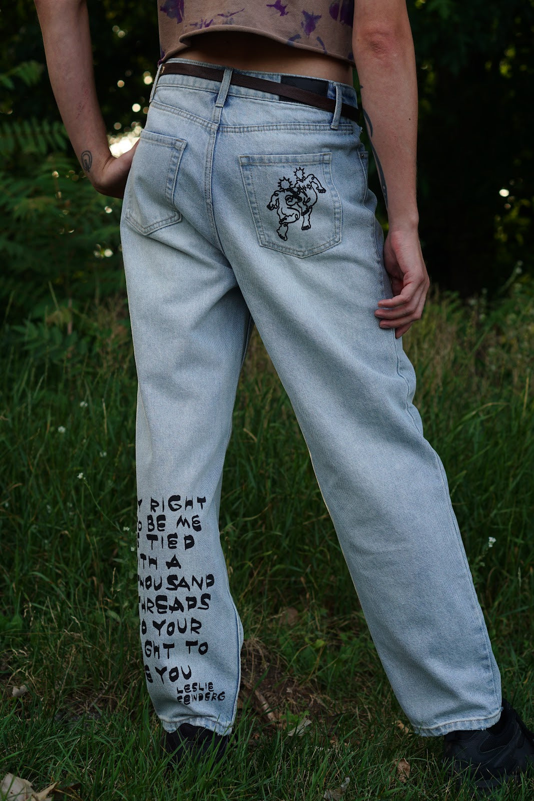 Upcycled "Original Use" Lightwash Denim Relaxed Straight Jeans