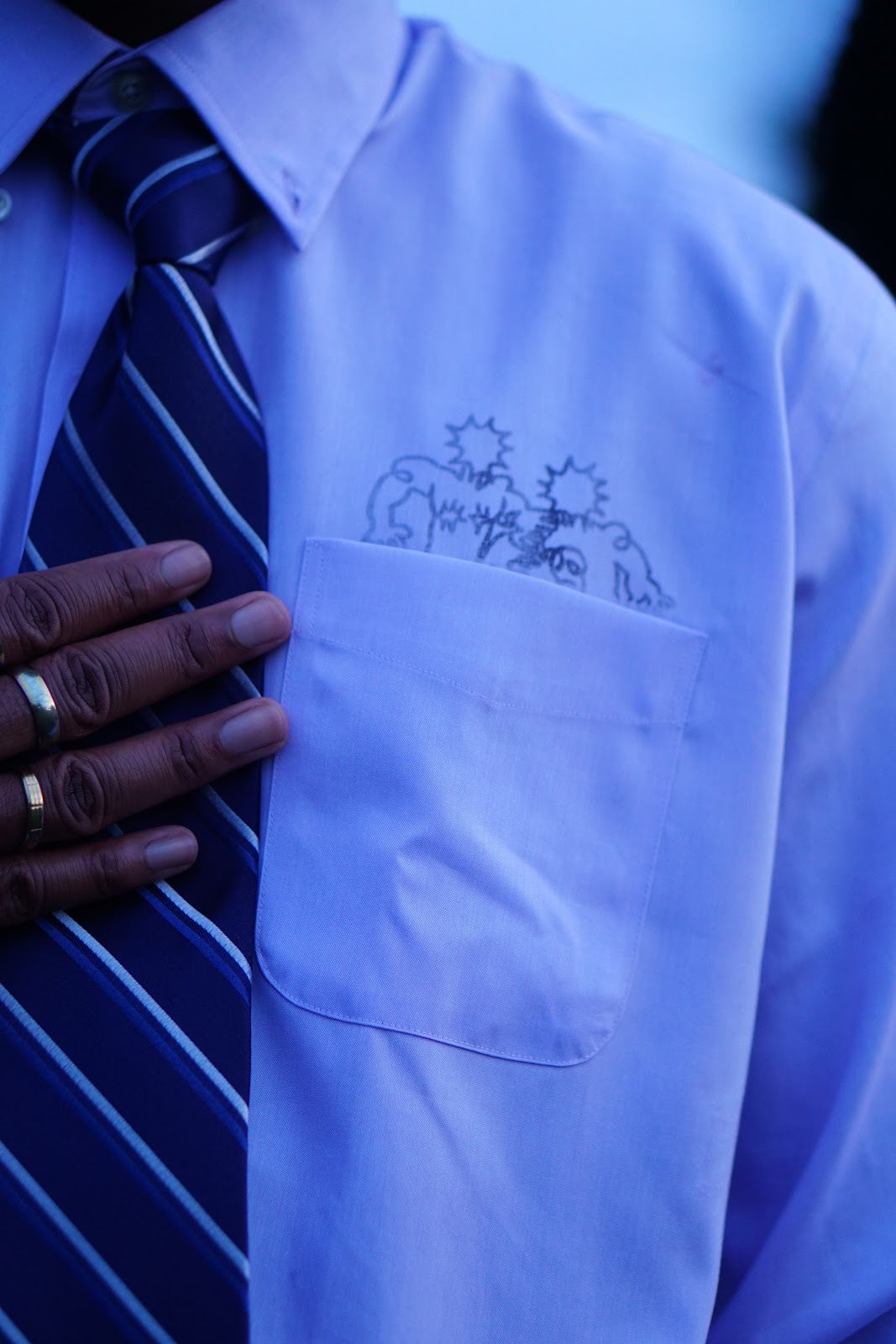 Lilac "Buttoned Down" Shirt with Peekaboo Print