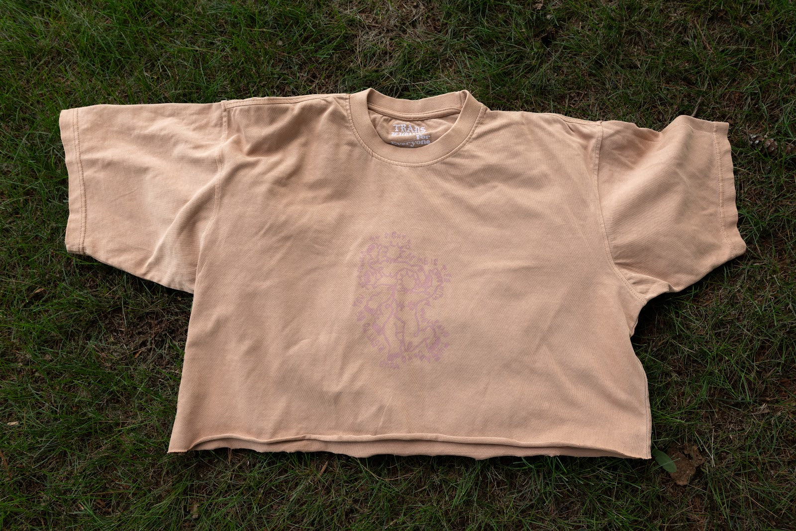 Tan "Rough Crop" Heavyweight Boxy Tee