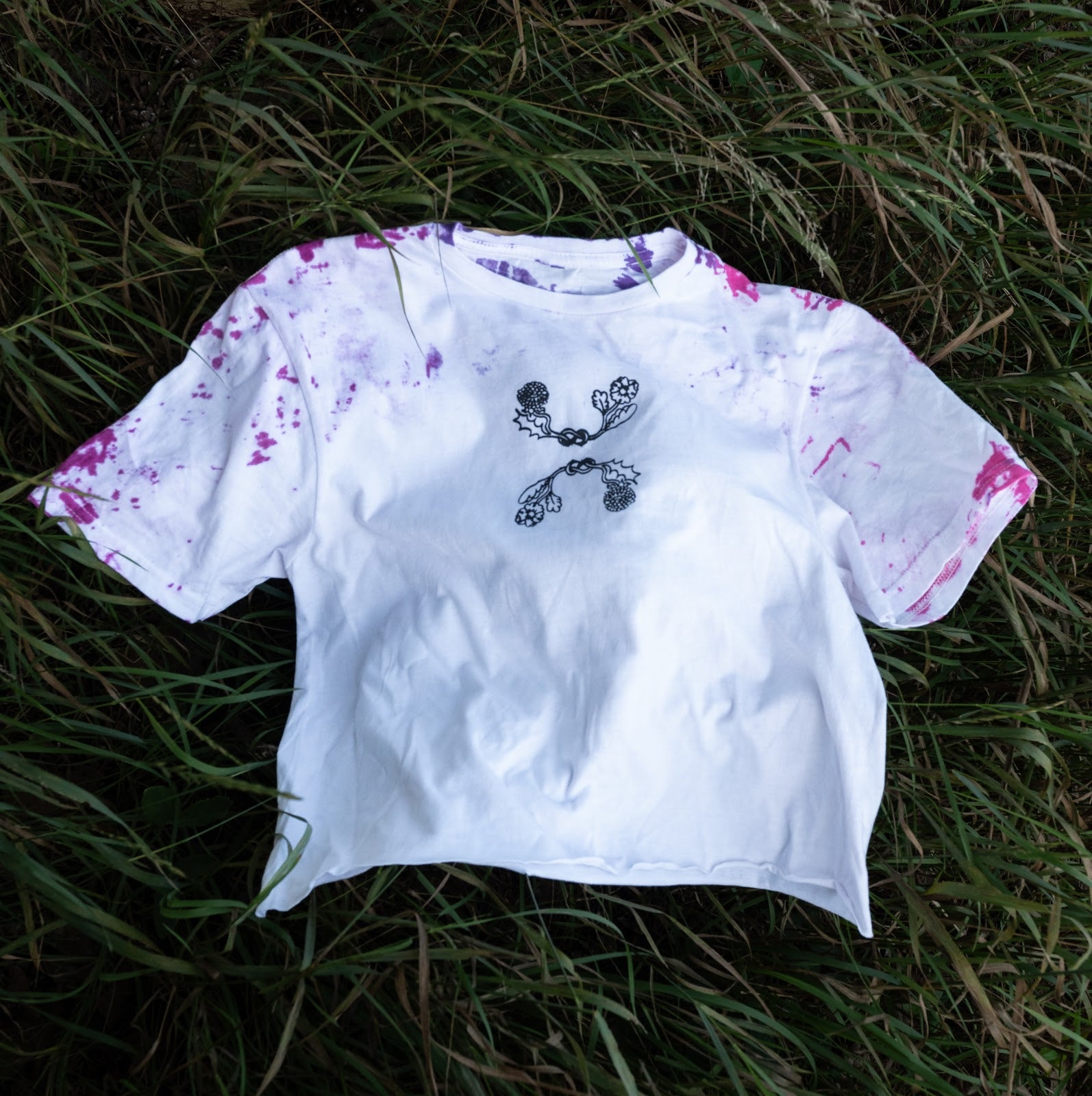 “Purple Rain” Custom Dye Sample Tee - Cropped