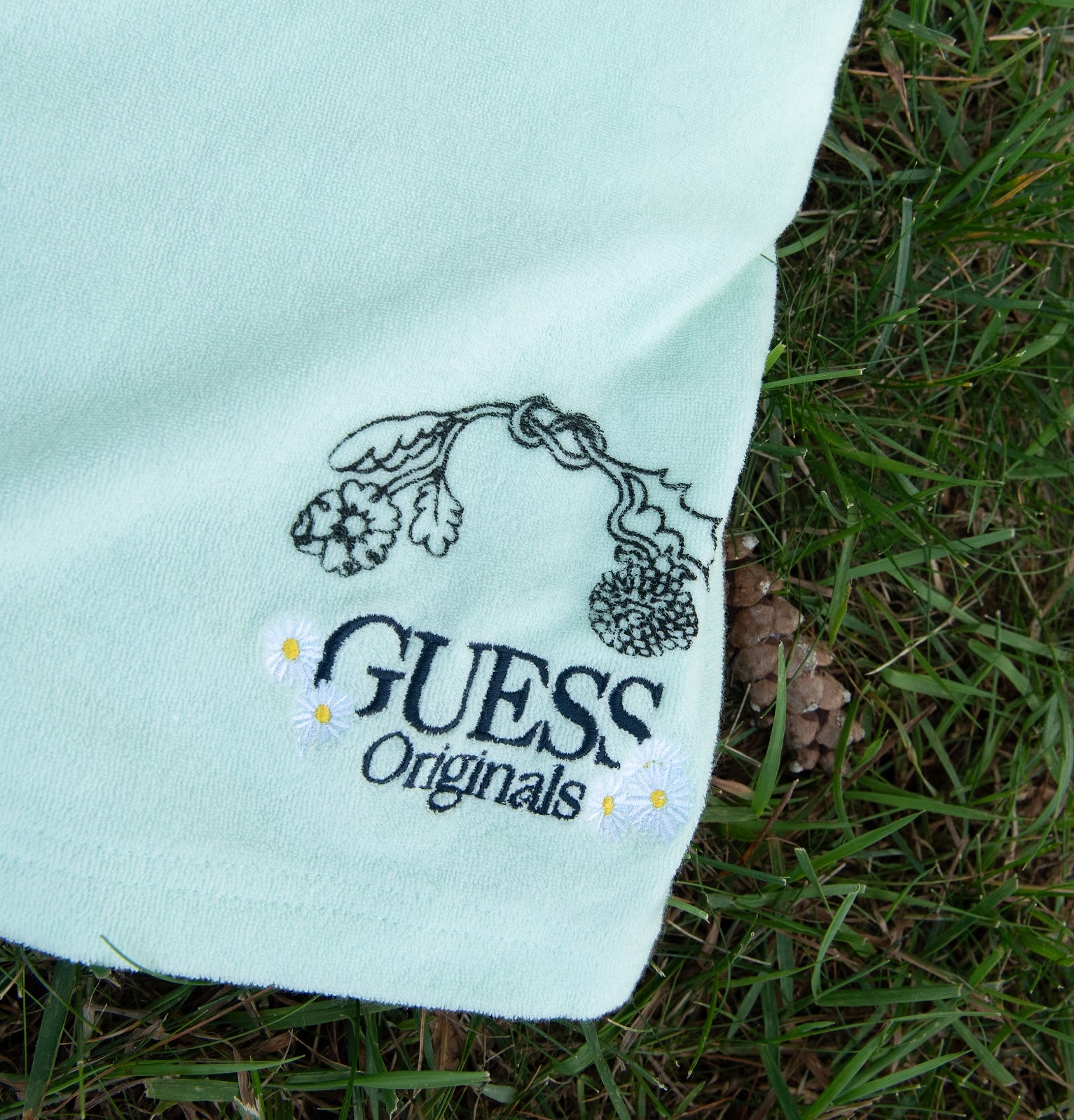 Vintage Guess Terrycloth Mint Shorts Upcycled