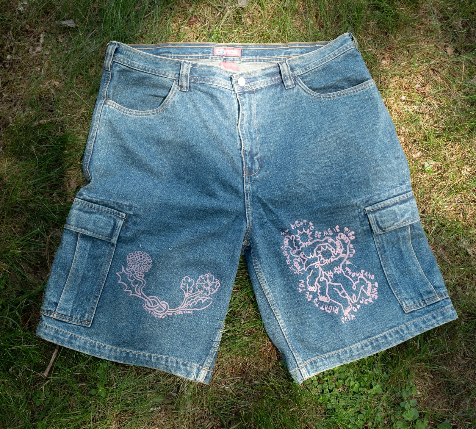 Vintage "Faded Glory" Dark Wash Denim Cargos