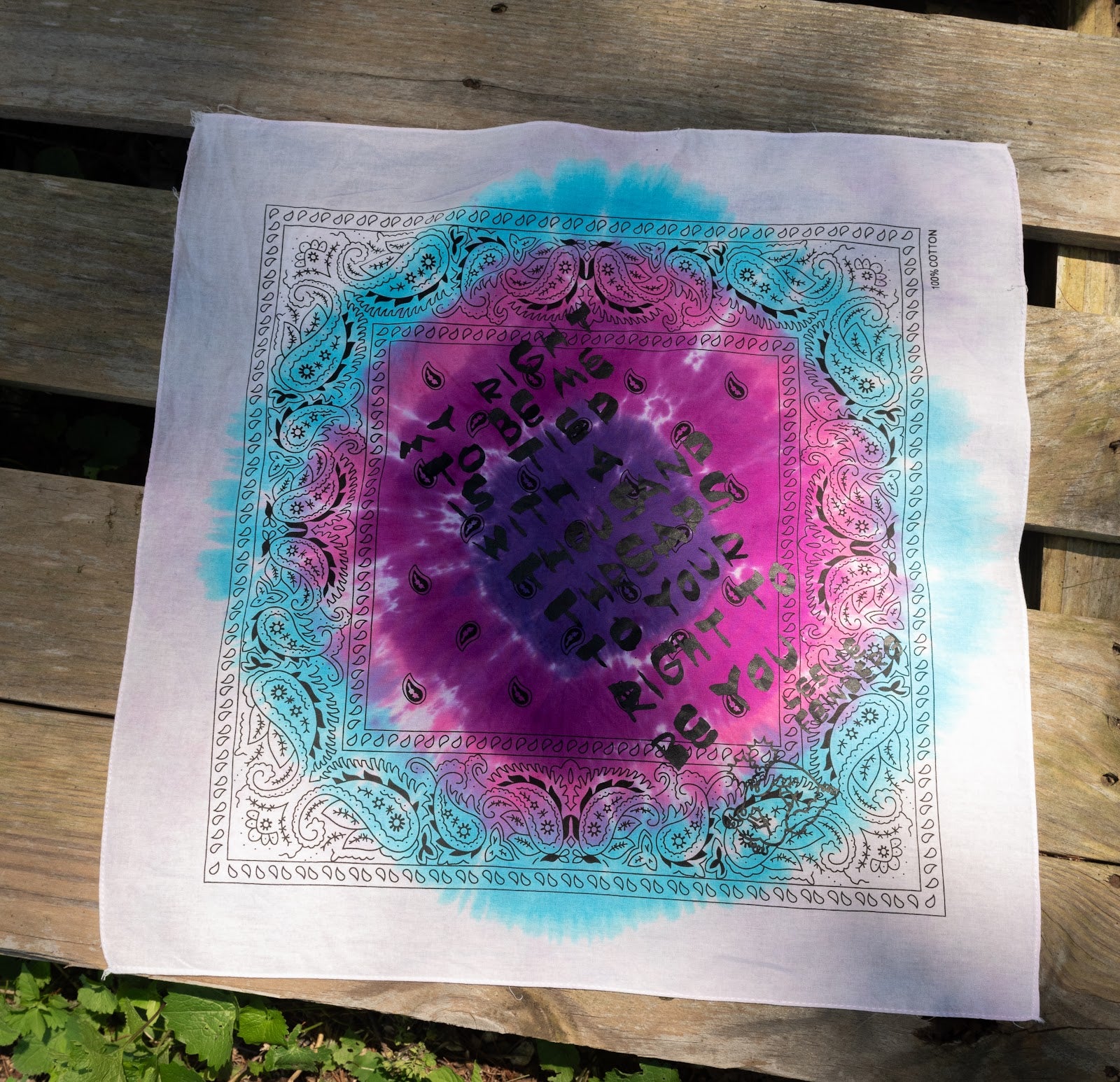 Dyed Trans Pride Bandana