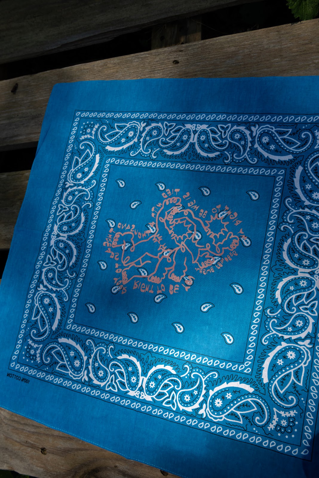 Sky Blue Printed Bandana