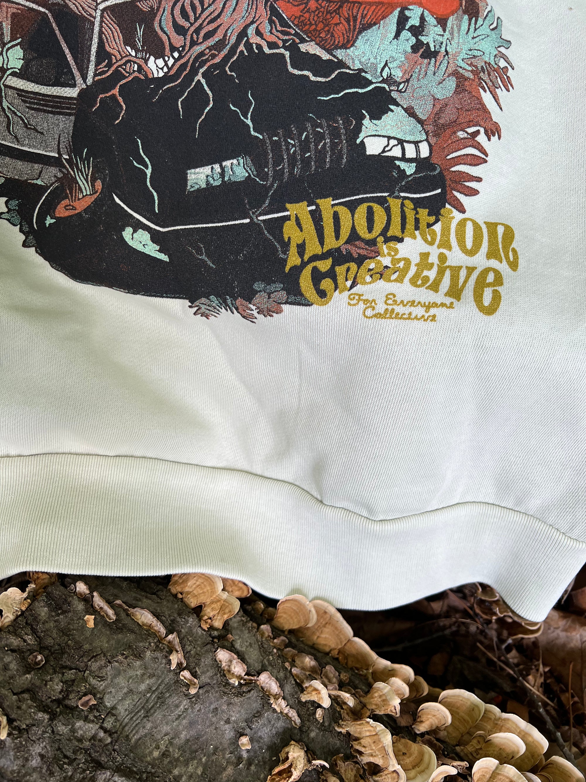 Abolition is Creative Mushroom Embroidered Hoodie