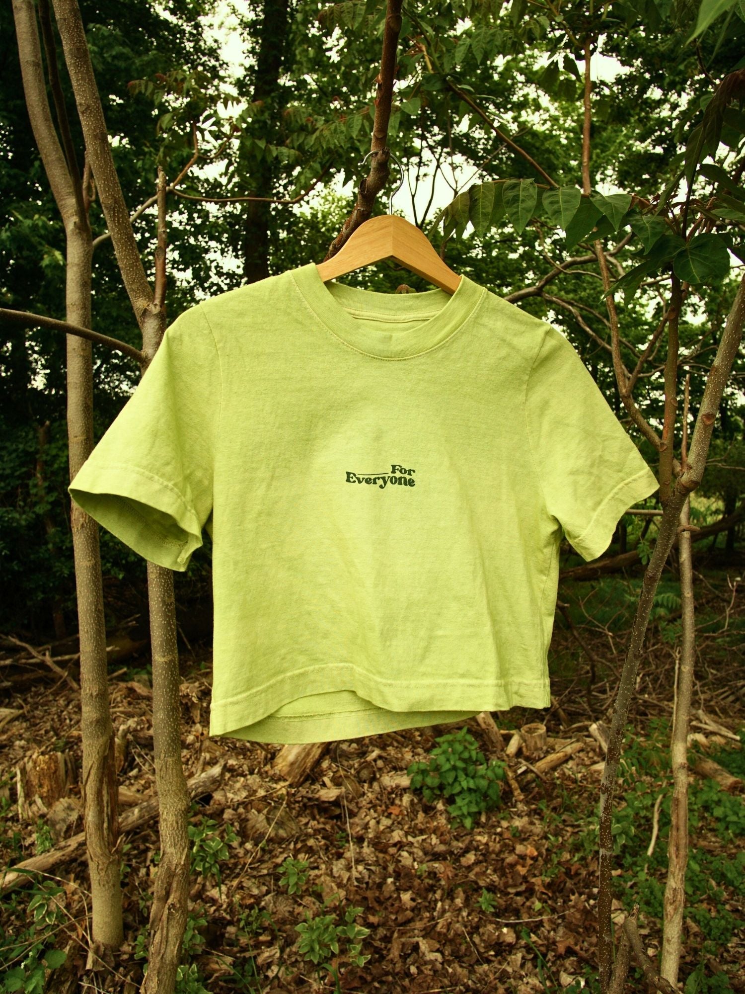 1:1 Hand Dyed Spring Green 100% Recycled Baby Tee